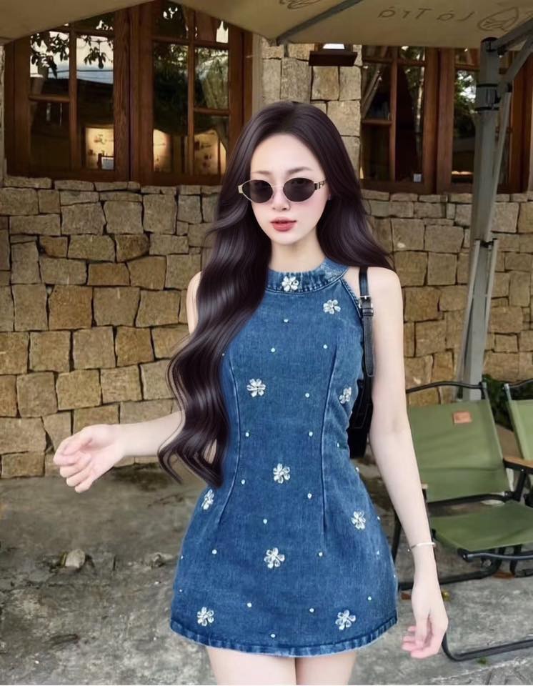ATN มินิเดรสผ้ายีนส์เกรดพรีเมี่ยม