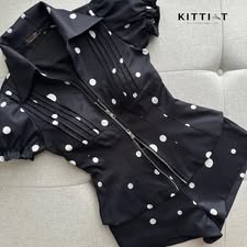KITTI-T Set (2) ชิ้น เสื้อ+กางเกง เติมความสดใสด้วยลายจุดสุดคิวท์