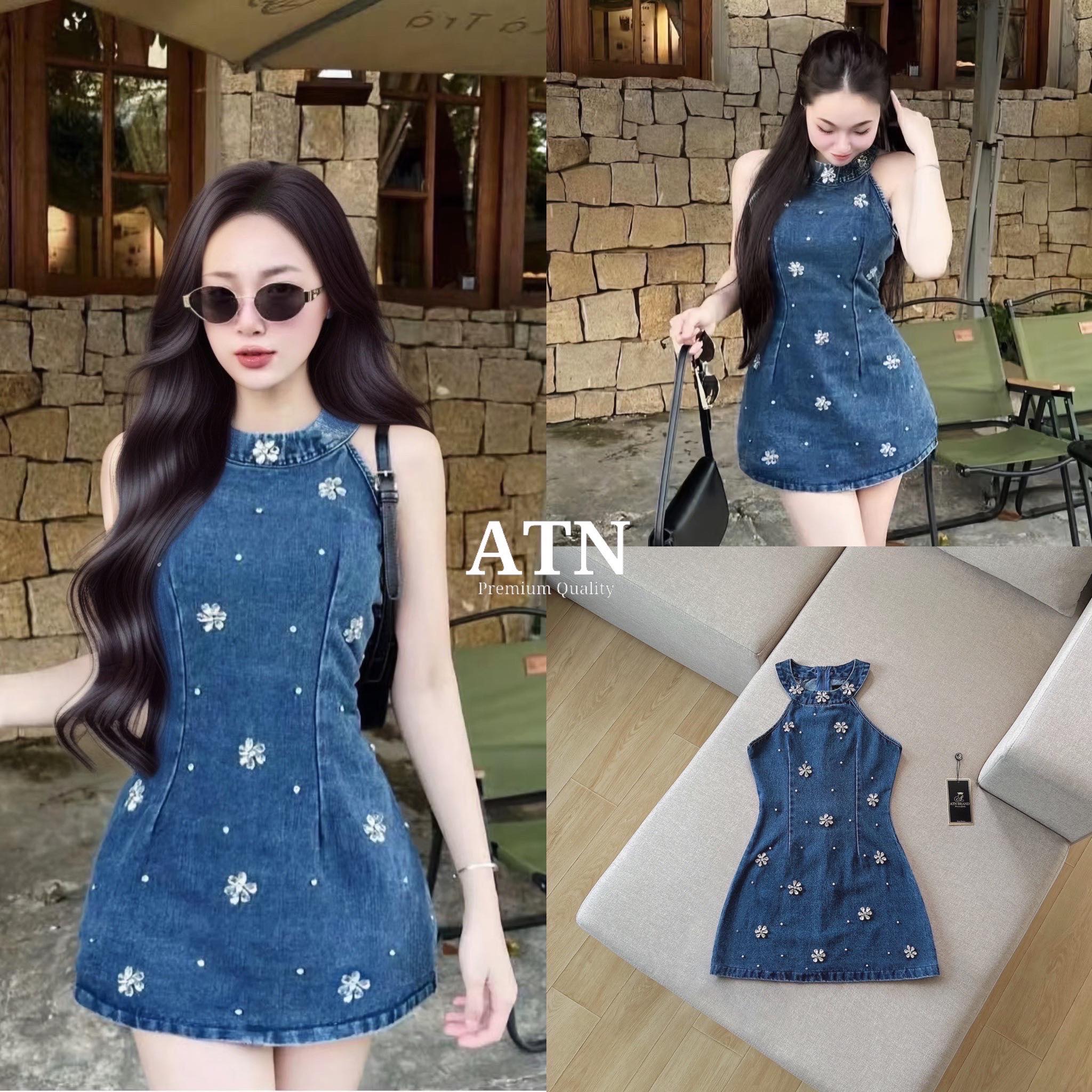 ATN มินิเดรสผ้ายีนส์เกรดพรีเมี่ยม