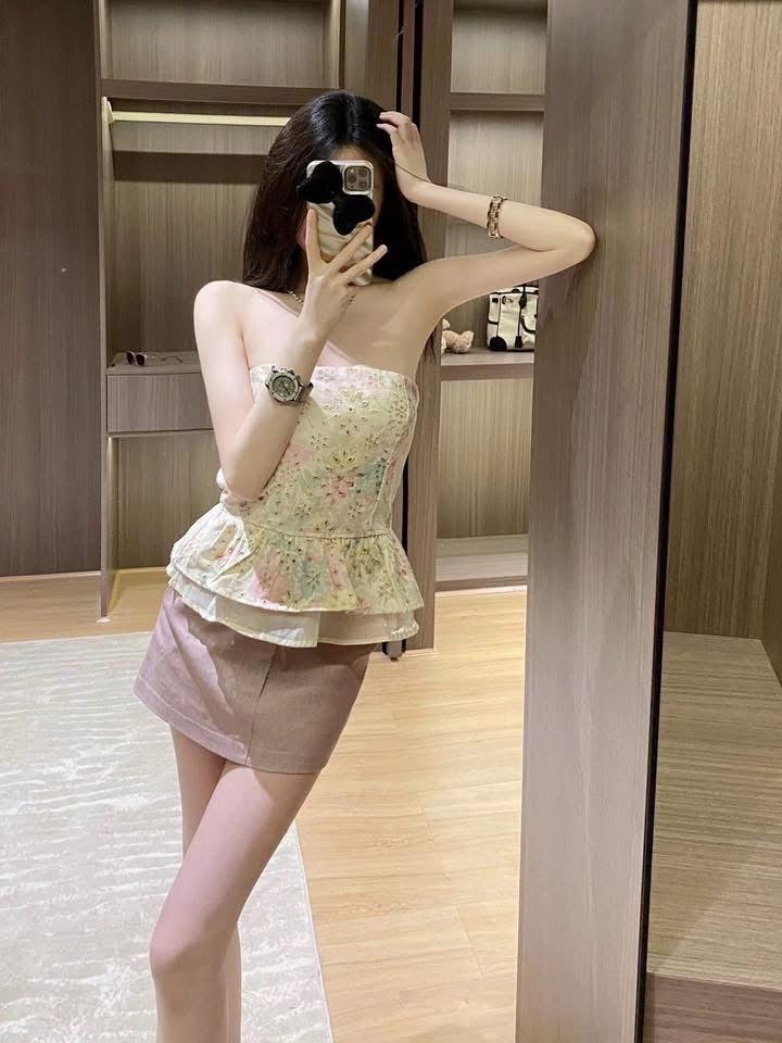 KITTI-T (กิตติที): Set (2) ชิ้น เสื้อ+กระโปรง ลุคหวานๆ ใสๆ